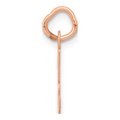 14K Rose Gold Letter H Charm – view 3