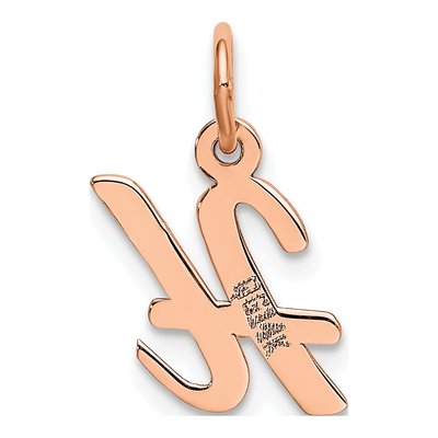 14K Rose Gold Letter H Charm – view 4