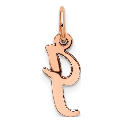 14K Rose Gold 'i' Letter I Charm – view 4