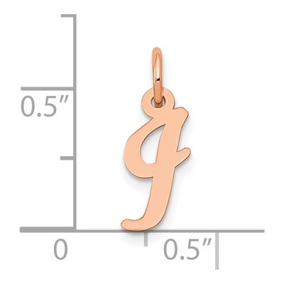 14K Rose Gold 'i' Letter I Charm – view 5