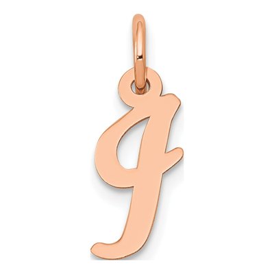 14K Rose Gold 'i' Letter I Charm