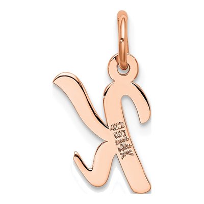 14K Rose Gold Small Letter K Charm – view 4
