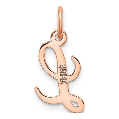 14K Rose Gold Letter L Charm – view 4
