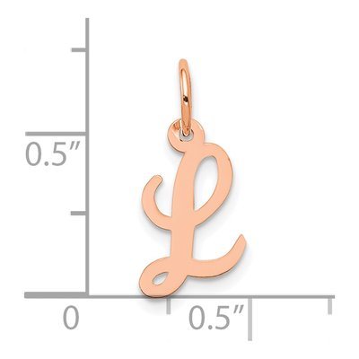 14K Rose Gold Letter L Charm – view 5