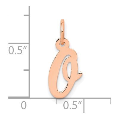 14K Rose Gold Letter O Charm – view 5