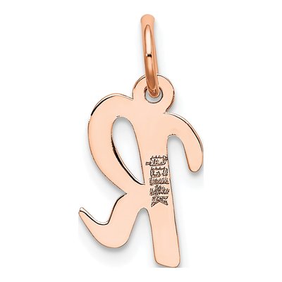 14K Rose Gold Letter R Charm – view 4