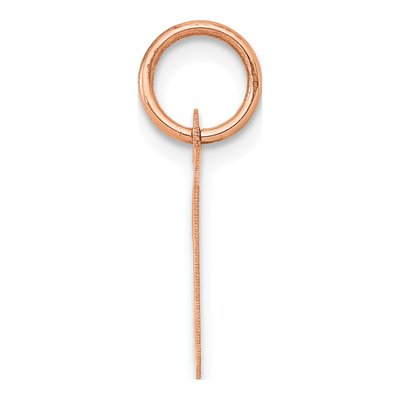 14K Rose Gold Small Letter T Charm – view 3
