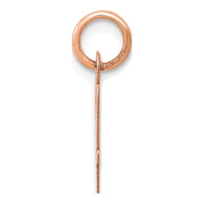 14K Rose Gold Small Script Letter V Charm – view 3