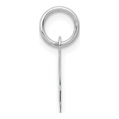 14K White Gold Letter A Charm – view 3