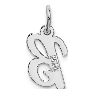 14K White Gold Script Letter B Charm – view 4