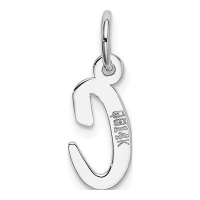 14K White Gold Letter C Charm – view 4