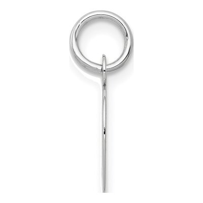 14K White Gold Letter D Pendant – view 3