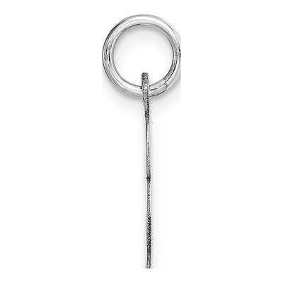 14K White Gold Script Letter E Charm – view 3