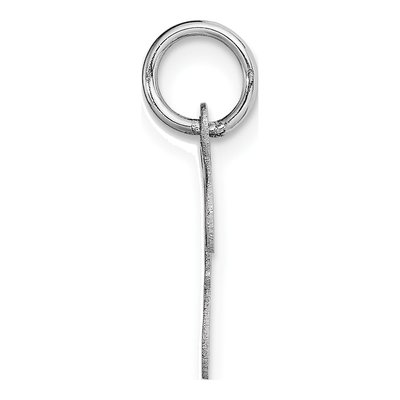 14K White Gold Letter F Pendant – view 3