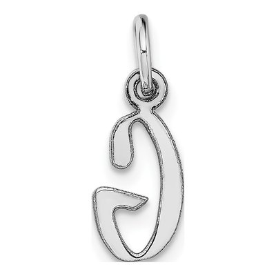 14K White Gold Letter G Pendant – view 5