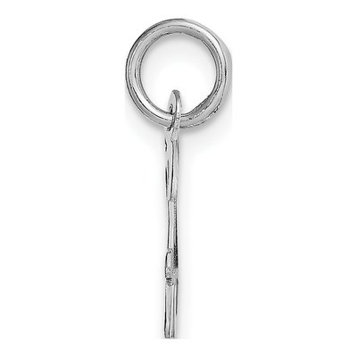 14K White Gold Letter H Charm – view 3