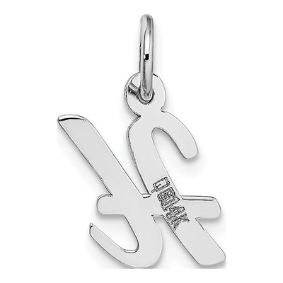 14K White Gold Letter H Charm – view 5