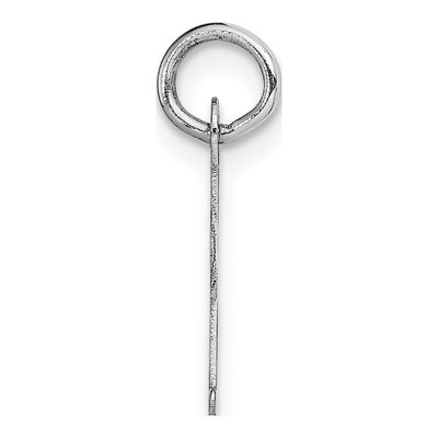 14K White Gold Initial I Pendant – view 3