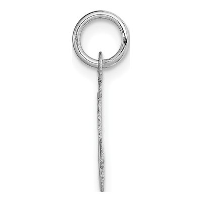 14K White Gold Letter J Pendant – view 3