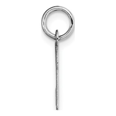 14K White Gold Small Letter K Charm – view 3