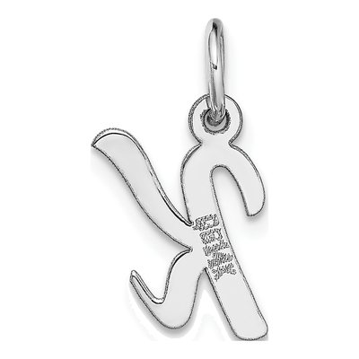 14K White Gold Small Letter K Charm – view 5