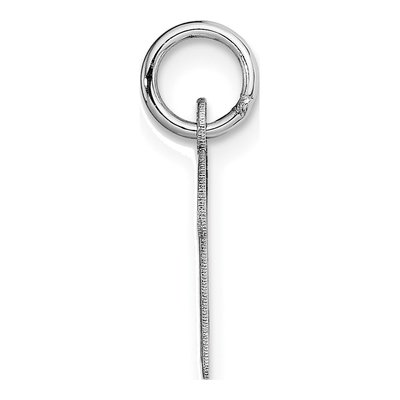 14K White Gold Script Letter M Pendant – view 3