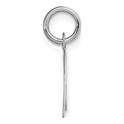 14K White Gold Letter N Charm – view 3