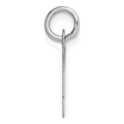 14K White Gold Letter O Charm – view 3