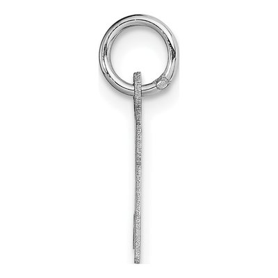 14K White Gold Letter R Charm – view 3