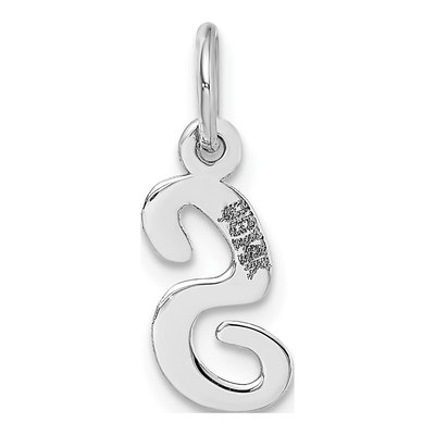 14K White Gold Letter S Charm – view 5