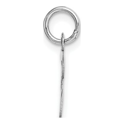 14K White Gold Letter T Charm – view 3