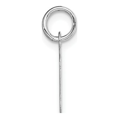 14K White Gold Letter V Charm – view 3