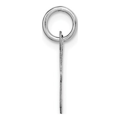 14K White Gold Letter W Charm – view 3