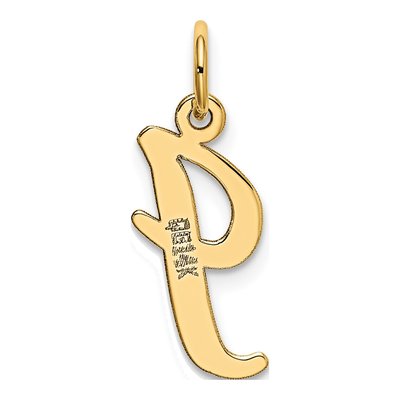 14K Yellow Gold Initial I Charm – view 4