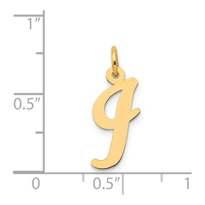 14K Yellow Gold Initial I Charm – view 5