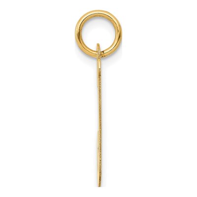 14K Yellow Gold Script Letter J Charm – view 3