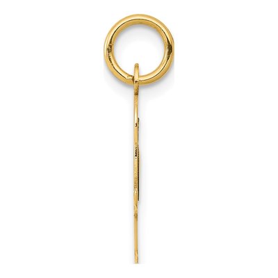 14K Yellow Gold Script Letter O Charm – view 3