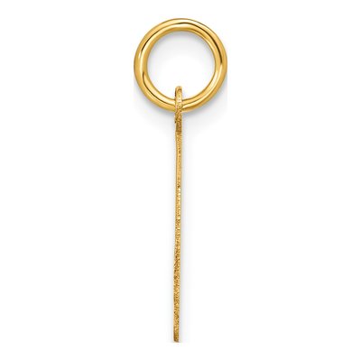 14K Yellow Gold Script Letter Q Charm – view 2