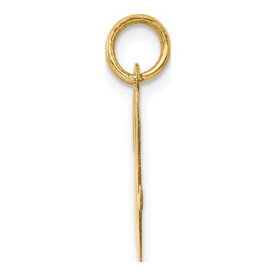 14K Yellow Gold Letter V Charm – view 3