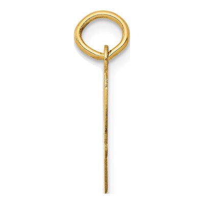 14K Yellow Gold Script Letter W Charm – view 3