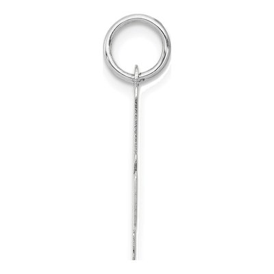14K White Gold Letter A Charm – view 3