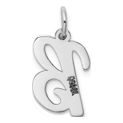 14K White Gold Script Letter B Charm – view 4