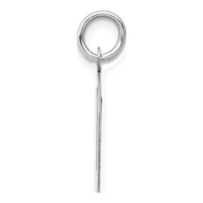 14K White Gold Letter D Charm – view 3