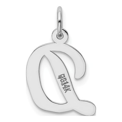 14K White Gold Letter D Charm – view 4