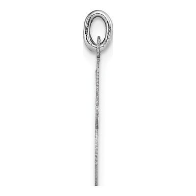 14K White Gold Letter E Charm – view 3