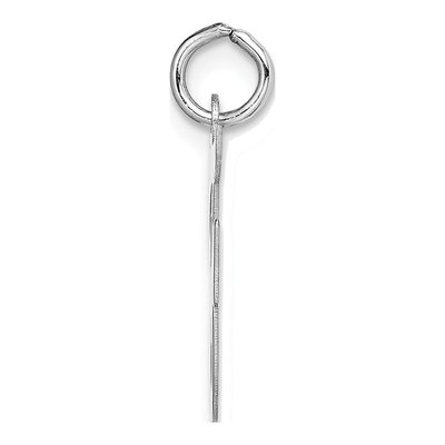 14K White Gold Letter F Charm – view 3