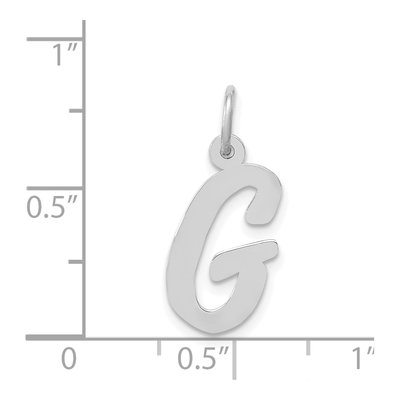 14K White Gold Letter G Pendant – view 4