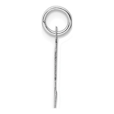 14K White Gold Script Letter H Charm – view 3