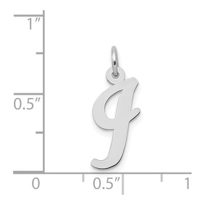14K White Gold Initial I Charm – view 4