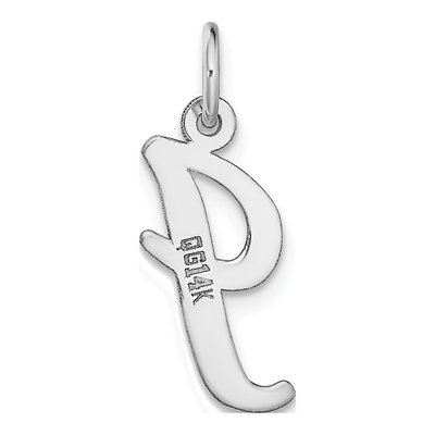 14K White Gold Initial I Charm – view 5